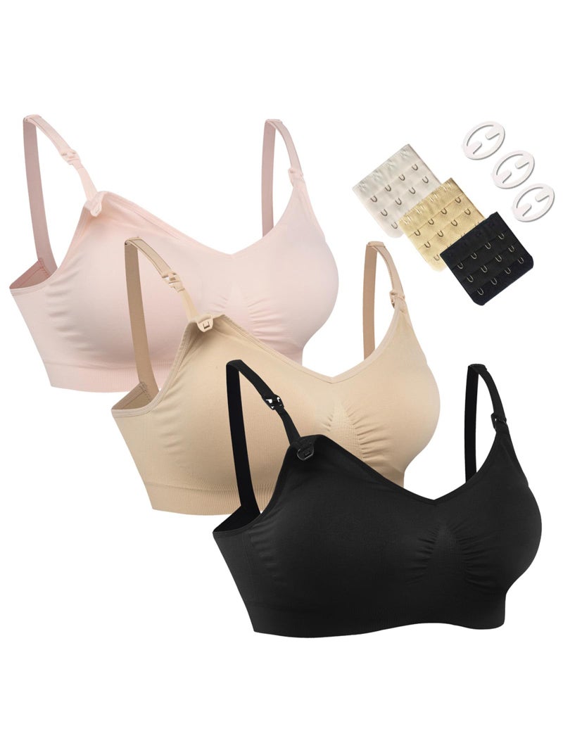 HOFISH Women's Full Cup Lightly Padded Wirefree Maternity Breastfeeding Nursing Bra Size 2XL - Image 1
